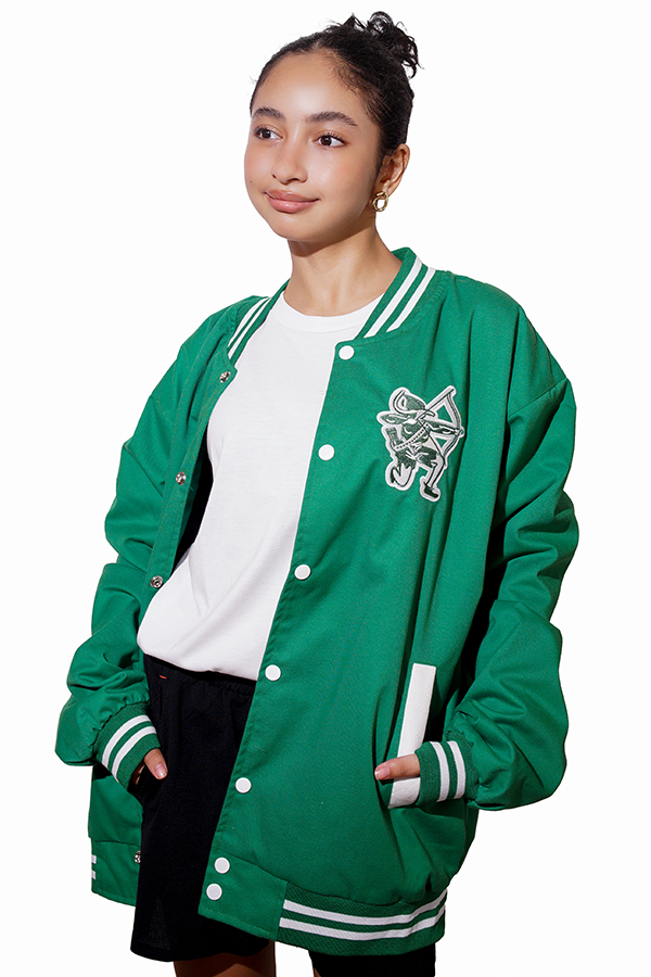 Green Archer Varsity Jacket