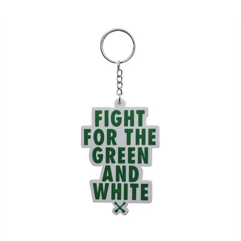 Fight for the Green and White Key Chain